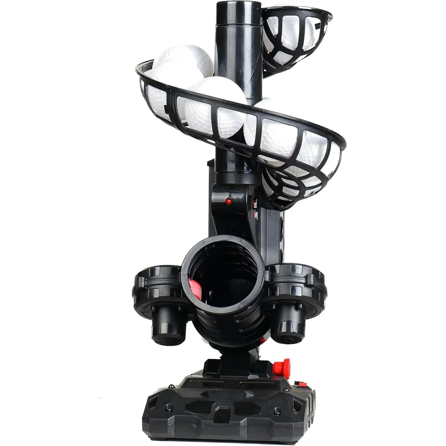 388BH Baseball Pitching Machine, 4 Adjustable Angles, 3 Pitch Angles, Power / , Includes 9  Balls, for Beginners