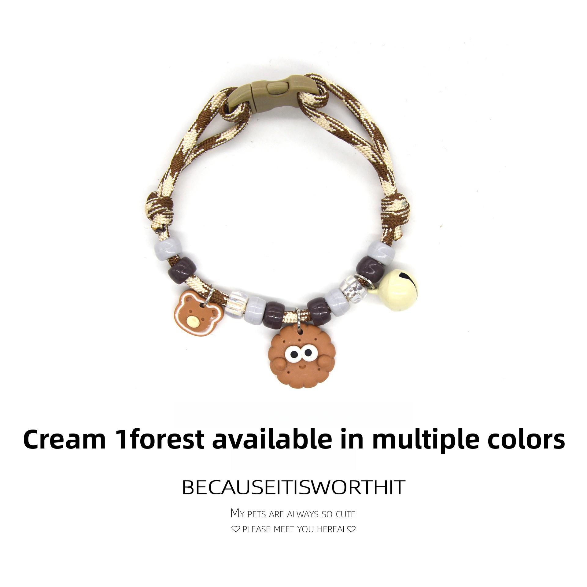 Cat and Dog Collar Necklace with Bell, Cute Paw Print, Simple Bell, Colorful Adjustable Collar