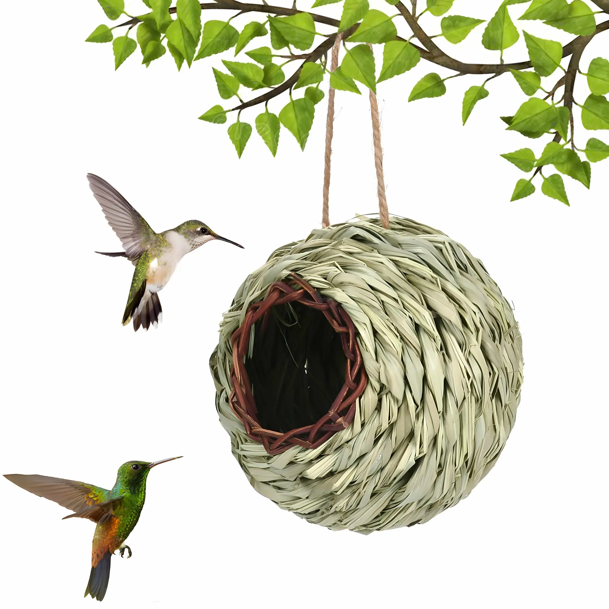 Handcrafted Hummingbird Nest House - Attract Hummingbirds, Perfect For Outdoor Home Decoration And Aesthetic Gardening