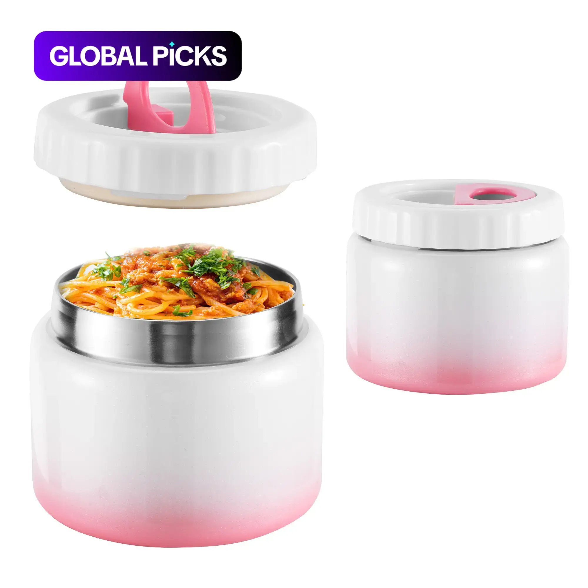 350ML Insulated Lunch Box, Insulated Food Container, 304 Stainless Steel, Gradient Handheld Soup Bowl, Durable & Heat-Resistant Design, Perfect for Daily Use Thermal Lunch Boxes Insulated Lunch Containers #GLOBAL PICKS