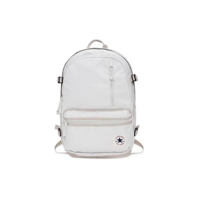 Converse Straight Edge Polyester Backpack for Men and Women – Casual Sporty Travel Bag in Beige