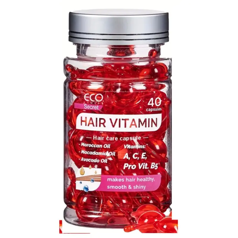 3 Bottles Hair Vitamin Capsules, Hair Essence Oil Capsules, Moisturizing Moroccan Argan Oil, Unisex Straightening Hair Care Products, Hair Oil Serum