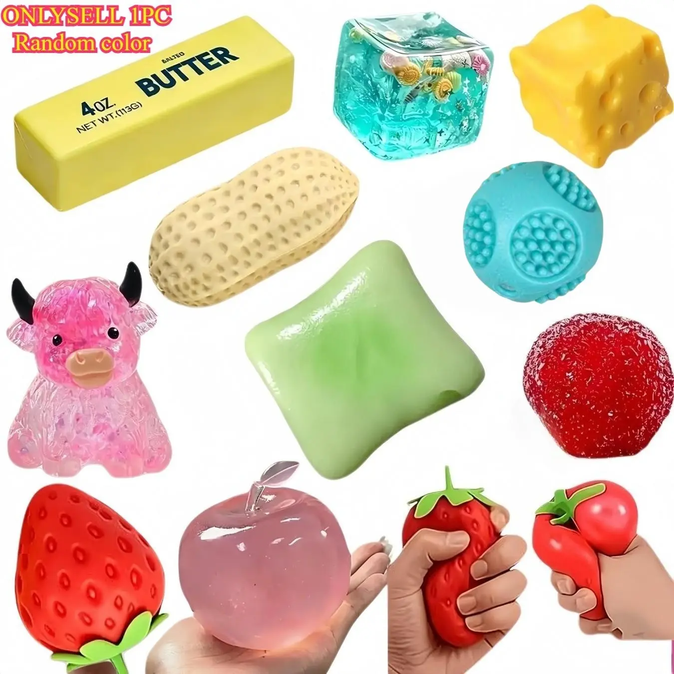 8-Piece Party Gift Set, Pet Toys, Birthday Party Supplies, Soft Gel Toys, Slow-Return Compression Toys, Classroom Rewards, Halloween Gifts, Christmas Gifts
