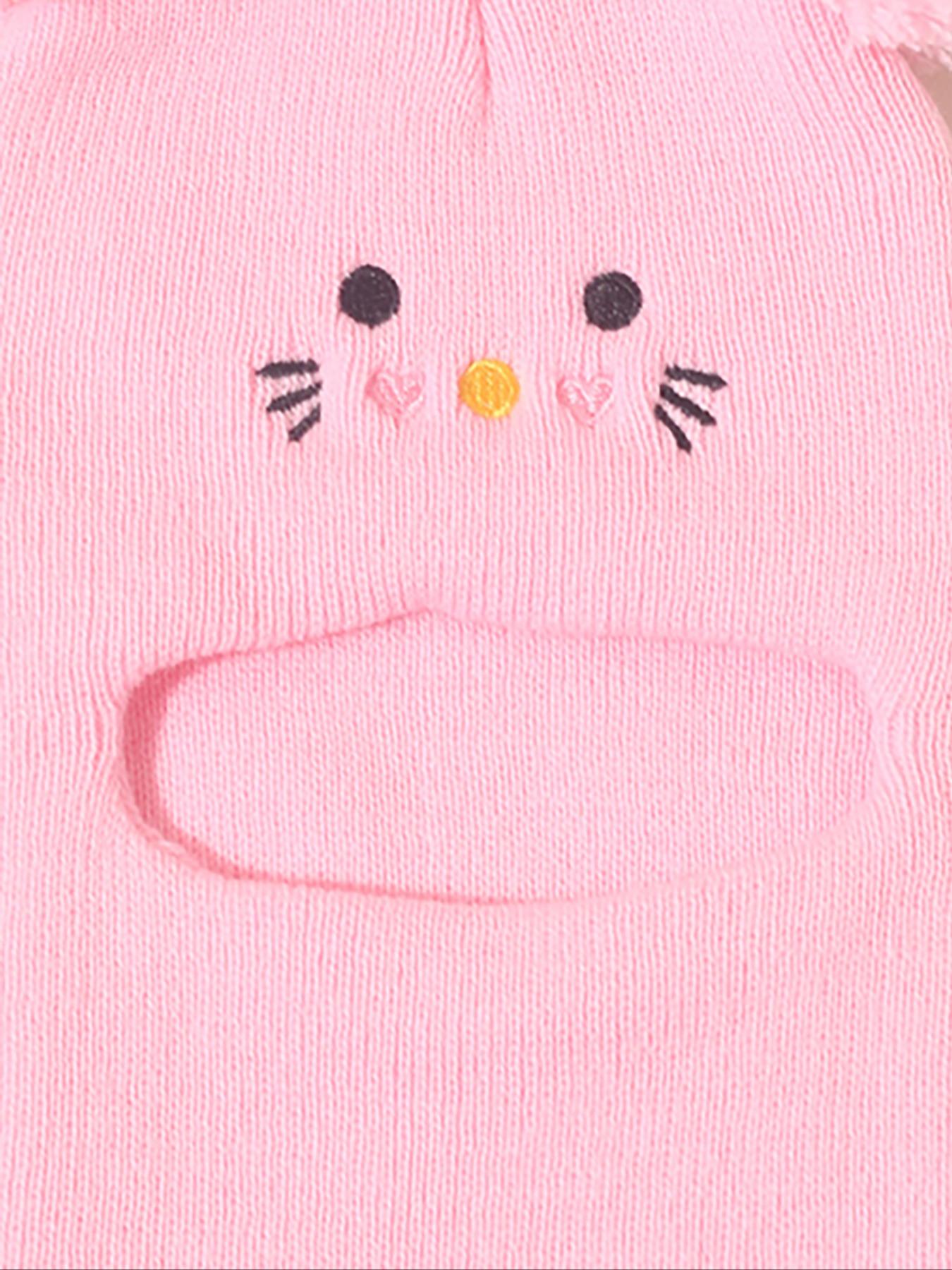 Cute Cat Embroidered Knit Hat for Babies & Toddlers, Warm Winter Beanie, Winter Skull Cap for Outdoor Use, Daily Commuting Essential, Moderate Fabric Thickness