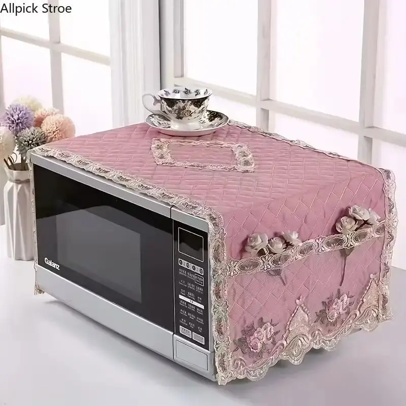 Universal Full Coverage Fabric Cloth Microwave Oven Dustcover - Dustproof, Sun Protection, with Storage Bag, 13.78x39.37 in, Ideal for Kitchen Area, Included Storage Bag, Dustproof Design, Indoor, Bag For Storage