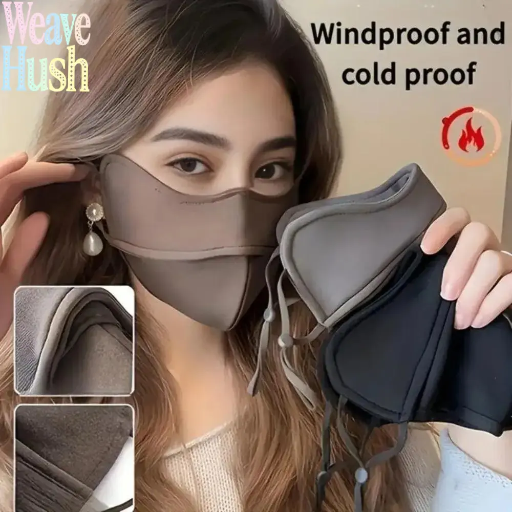 3Pcs Thickened Windproof Adjustable Breathable Reusable Washable Face Masks, Comfortable Face Covers for Wind Resistance, Ideal Protective Gear for Skiing, Cycling & Outdoor Sports