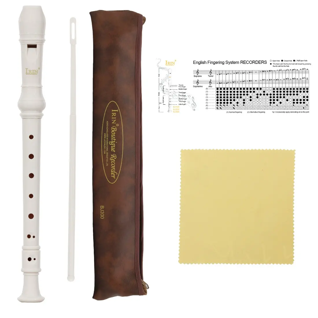IRIN   Baroque Style Recorder Soprano Flute Musical Instrument for Beginner Student School Music Practice Smooth Tone Durable ABS with 3 Color Options