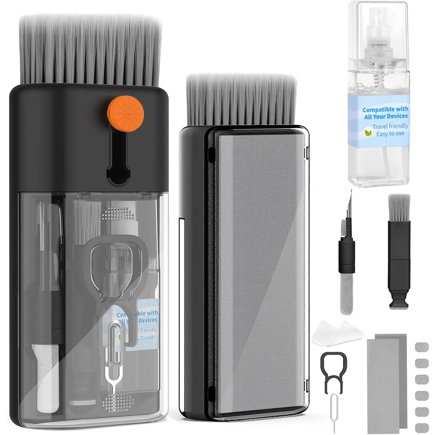 Keyboard Cleaner Laptop Cleaning Kit -  Tech Cleaning Brush,  Screen Cleaner  and Wipe with Multi-Function Cleaning Tool for MacBook, Tablet, , Earbuds, Camera, Gaming