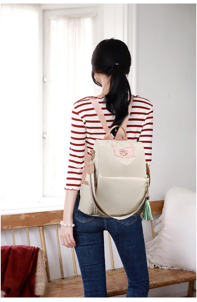2026 New Korean Style Fashionable Versatile Anti-Theft Student Backpack for Women, Travel Canvas Backpack