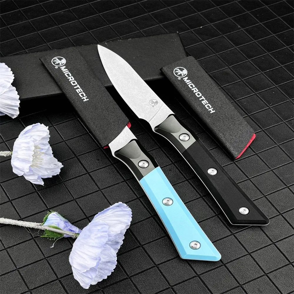 Lightweight and portable kitchen knife, made of T6 aviation aluminum and G10 anti-slip handle. The 9Cr13Mov steel blade is sharp and durable. Suitable for outdoor picnics, camping barbecues, and home meal serving.