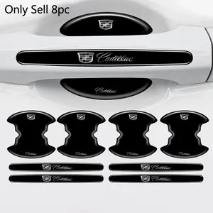 8pc Car Stlying Door Handle Bowl Anti-scratch Protective Stickers Car Styling Automotive Decals For Cadillac Escalade Deville DTS ATS BLS CT4 CT6 CTS EXT SLR SRX XLR XT4 Accessories