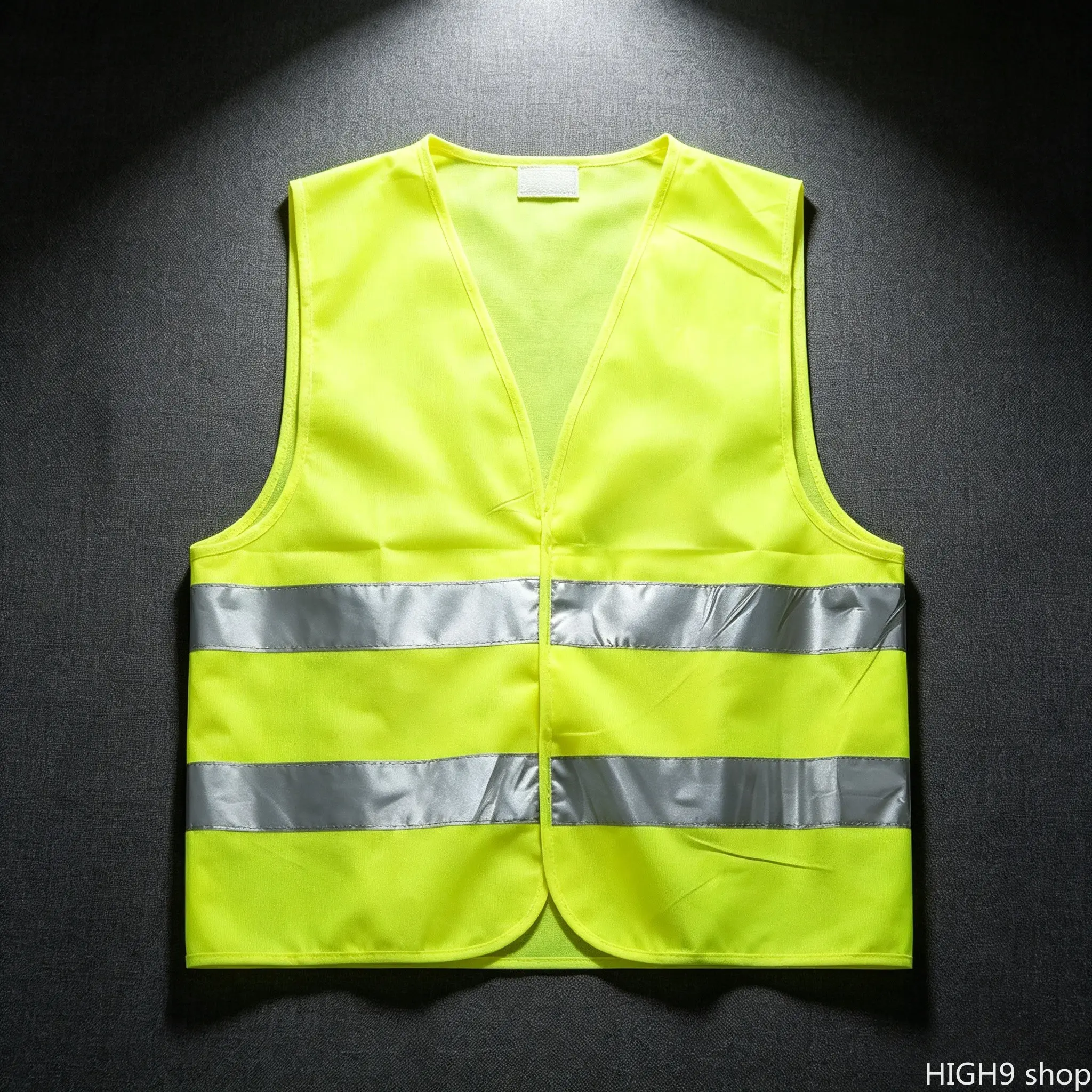 Night High Visibility Reflective Safety Vest, Fluorescent Yellow Low Elastic Silk Fabric Traffic Protective Waistcoat, Hook and Loop Fastener Design, Universal Car Inspection Emergency Warning Reflective Jacket