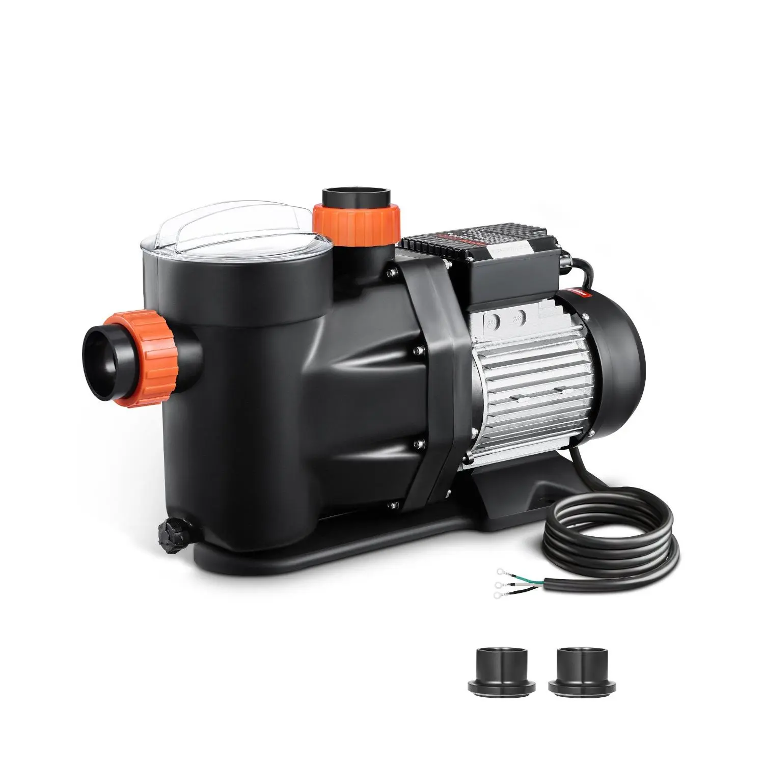 【DealsForYouDays】VEVOR Above Ground Pool Pump, 3 HP, 149 GPM Max Flow Single Speed Swimming Pool Pump, 220V 3450 RPM 42 ft Max Head Lift with PP Shell Strainer Basket, 122F Max Water Temp, for Hot Tubs Spas, No Plug