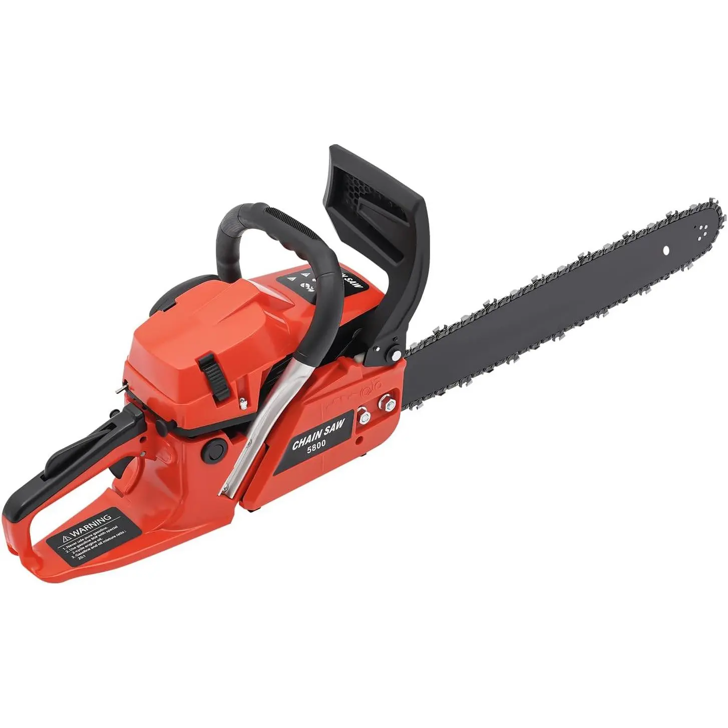 Professional 58CC 2-Stroke Gas Chainsaw - 20 in, 2.6KW/3.5HP, 10500RPM, Automatic Oiler, Anti-Vibration for Tree Cutting, Wood Logging