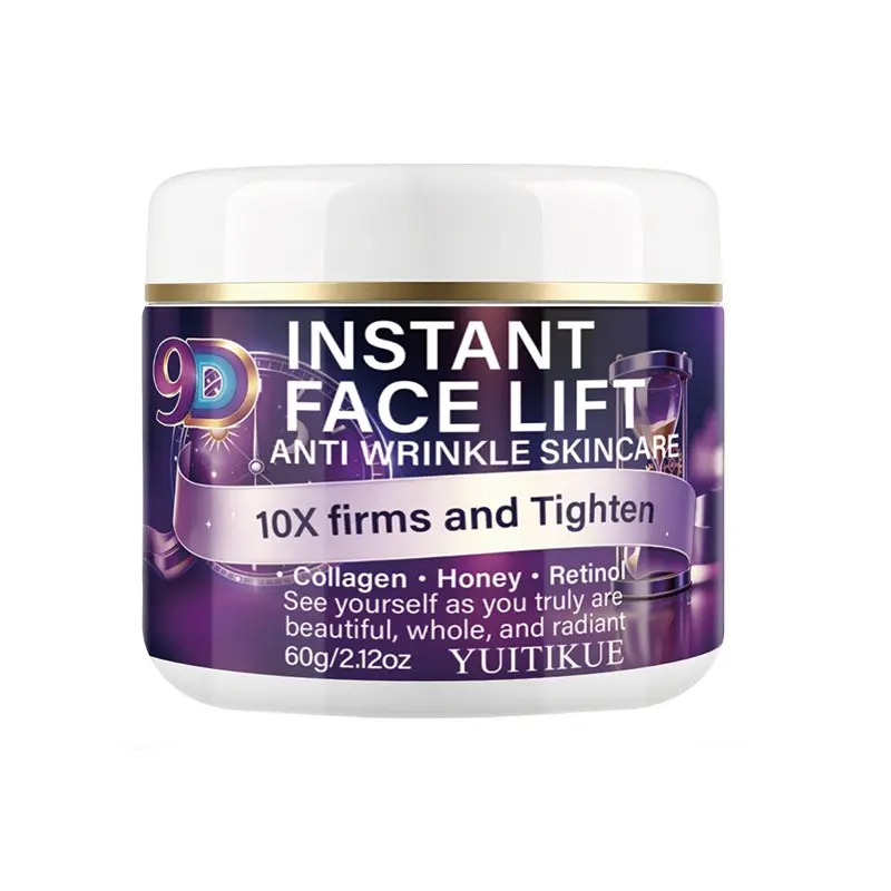 Yuitikue Instant Facial Lifting Anti-Wrinkle Cream, 10x Firming and Lifting, Contains Collagen, Honey, Retinol, 60g