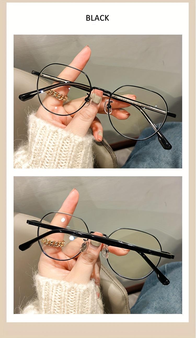 Women’s Vintage Cat Eye Photochromic Glasses, Metal Frame with Light-Sensitive Clear Lenses, Y2K Trendy Sleek Fashion Eyewear, Anti-Blue Light & Comfortable for Daily Wear, Work & Outdoor Use