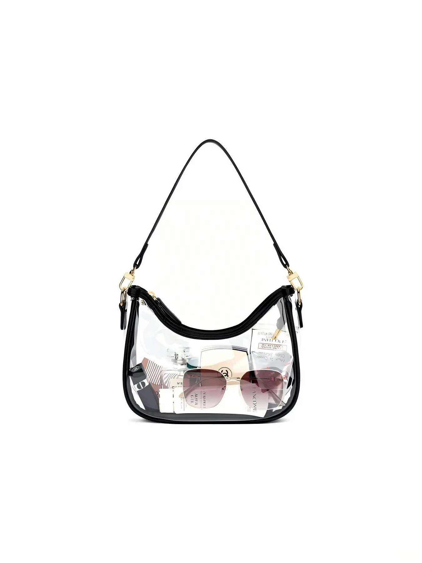 New Transparent Jelly Bag, Crescent Moon Underarm Bag, Fashionable Candy Color Women's Bag, Perfect for Dates, Gifts, Outing, Shopping, Clear Crossbody Shoulder Bag, Crossbody Bags