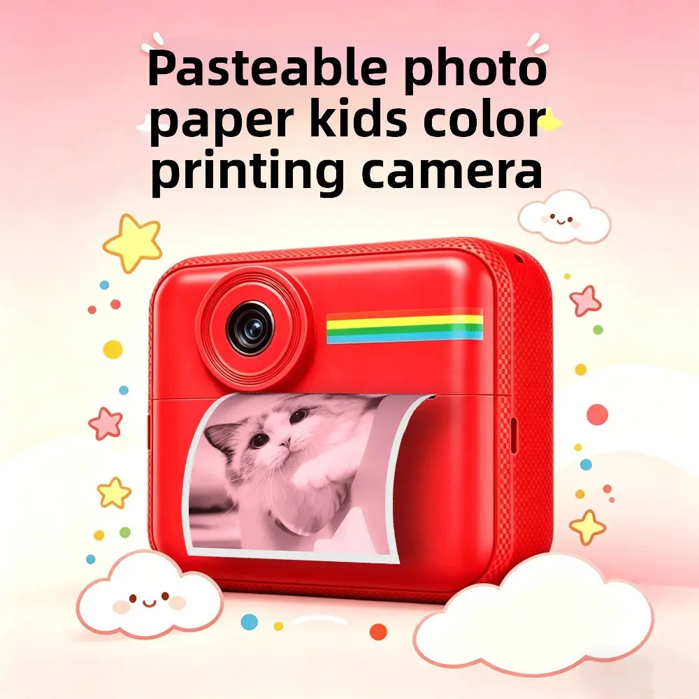Kids Instant Print Camera Color Shots Print Immediately Take Clear Photos Ideal Birthday Gift for Girls