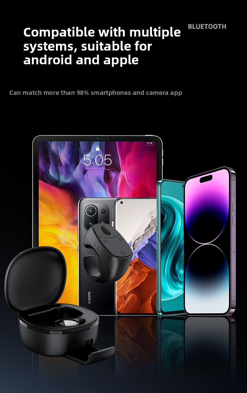 Stand Roller Ring Phone Controller Page Turner Video Remote Photo Lazy Remote Control Bluetooth Control