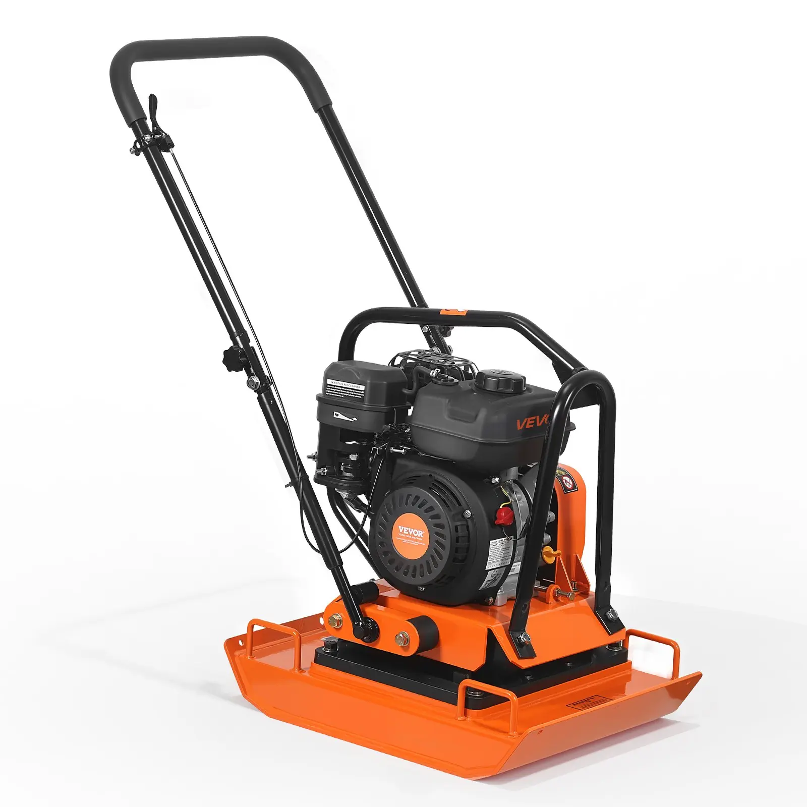 Plate Compactor, 7 HP 196CC Gas Engine, 5400 VPM Vibrating Ground Rammer, 4440 lbs Compaction Force, 23x 18 in Plate, Walk Behind Compactor for Paver Landscaping, Asphalt, Foundation, Soil