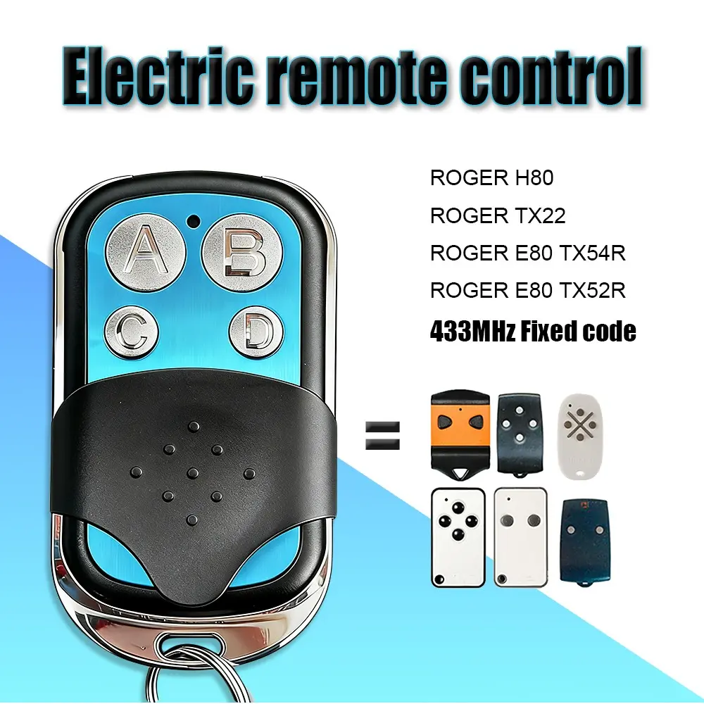 Universal Garage Door Remote Control, Electronic Remote, 433.92mhz Wireless Four-Button, Easy-To-Use Home Security Remote, 1/2/3pcs Pack