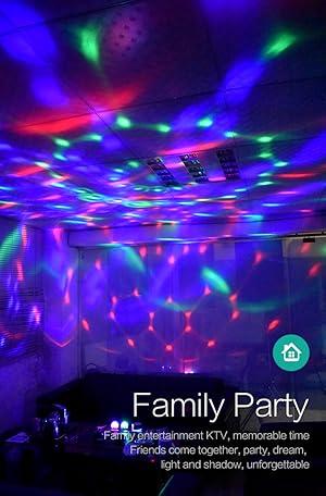 Mini Disco Light,  Sound Activated Multi-Color Battery Operated Disco Ball Light, Festival Party Light, Led Stage Light, Car Decoration Light (Portable Battery Powered) - [2-Pack]