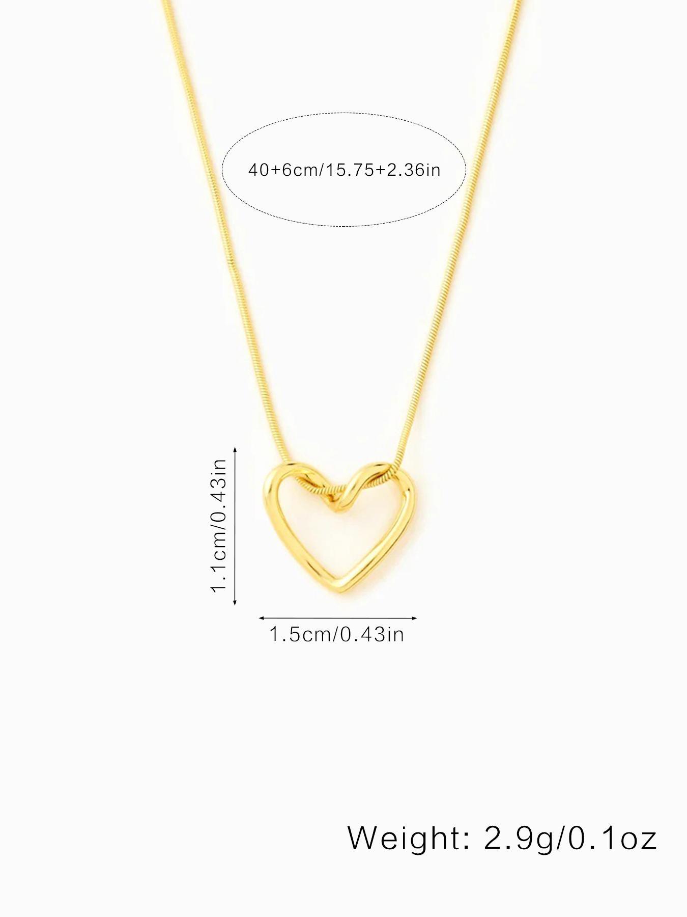 S925 Sterling Silver Twisted Love Heart Shaped Chain Necklace for Women & Girls, Heart Pendant Necklace, Fashion Jewelry for Party, Daily Decor, Decorative Necklace, Trendy All-match & Exquisite Jewelry for Birthday Gift