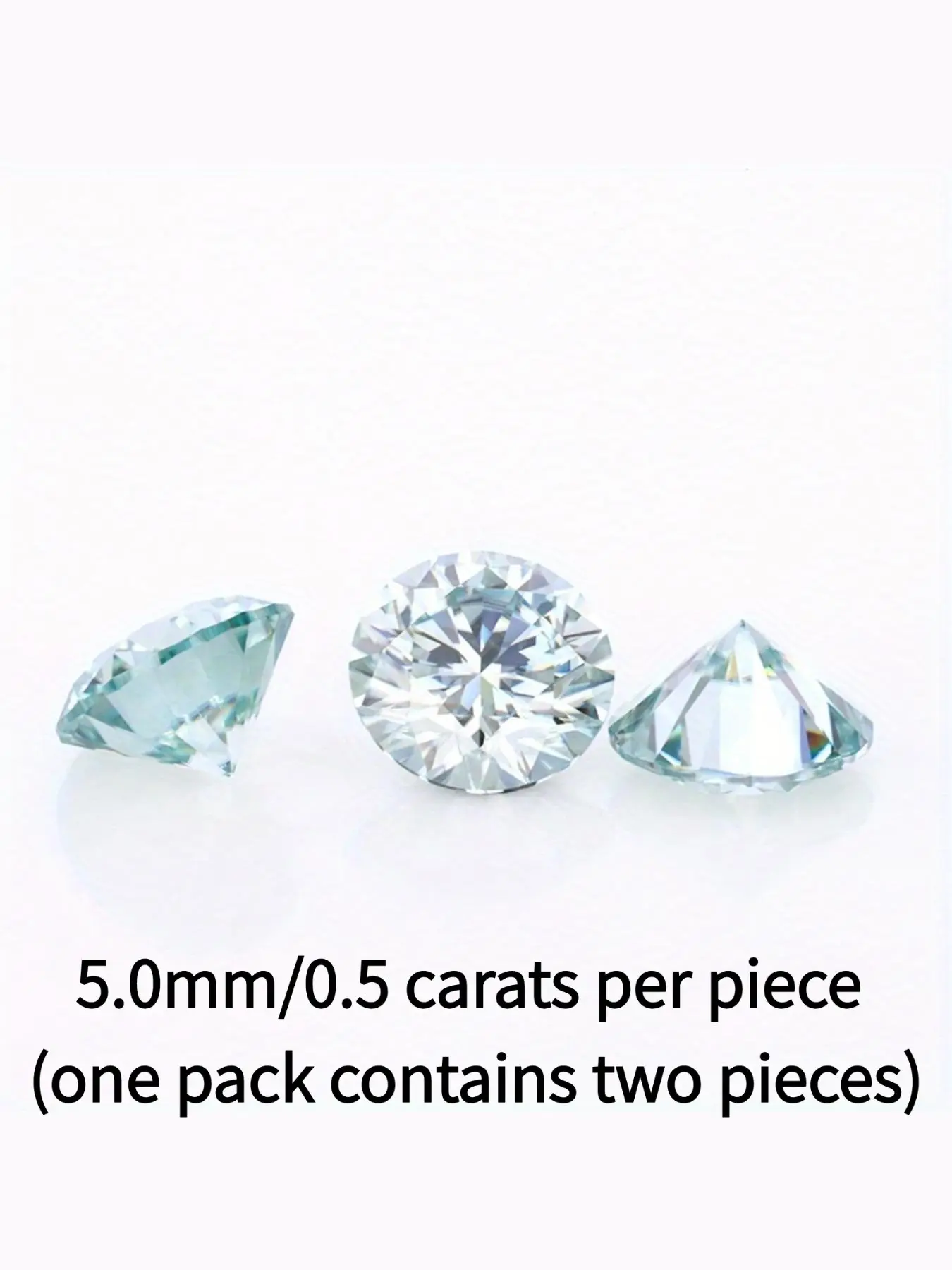 3mm-10mm blue background scattered circular moissanite bare stone, bright cut, suitable for jewelry making, nail decoration, and DIY production