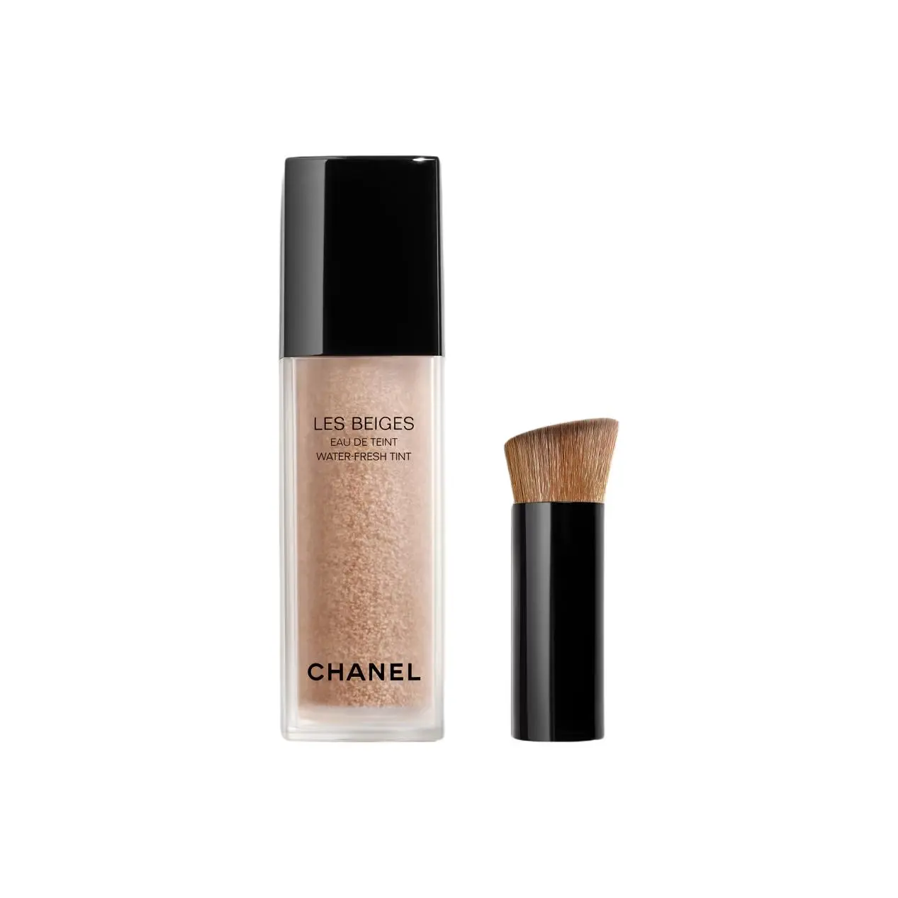 CHANEL Old Version Bubbles Liquid Foundation & Foundation Brush Clear Hydrating Concealing Correcting Skin Tone