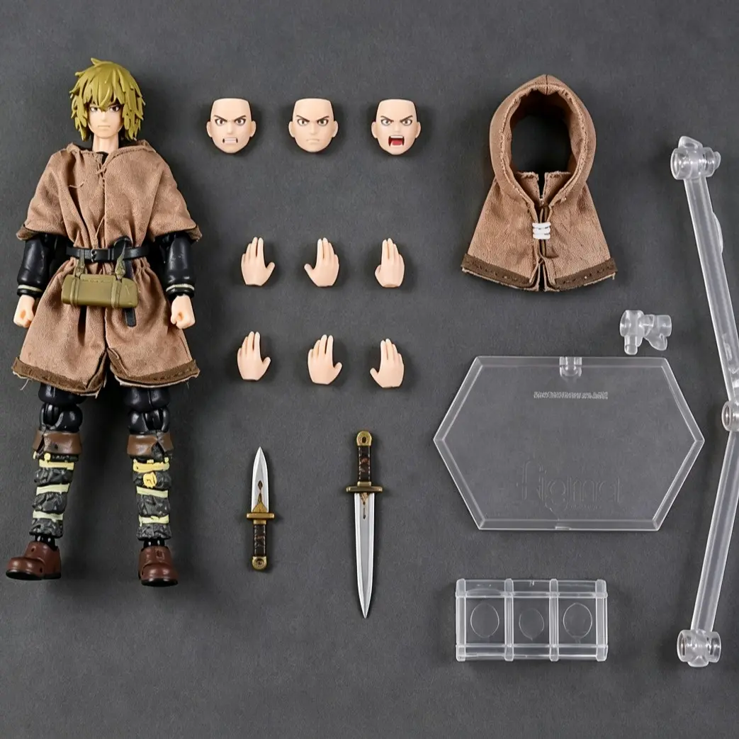 Figma 608 Torfin Action Figure, PVC Figure, 14cm Height, Viking Style Costume, Detailed Accessories, Collectible Model, Perfect for Display and Gifting