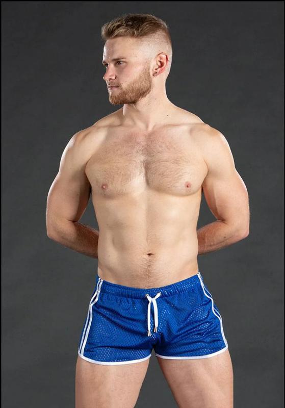 Kyn Apparel Men's sweatpants hole dry breathable sexy beach outdoor casual three-quarter pants