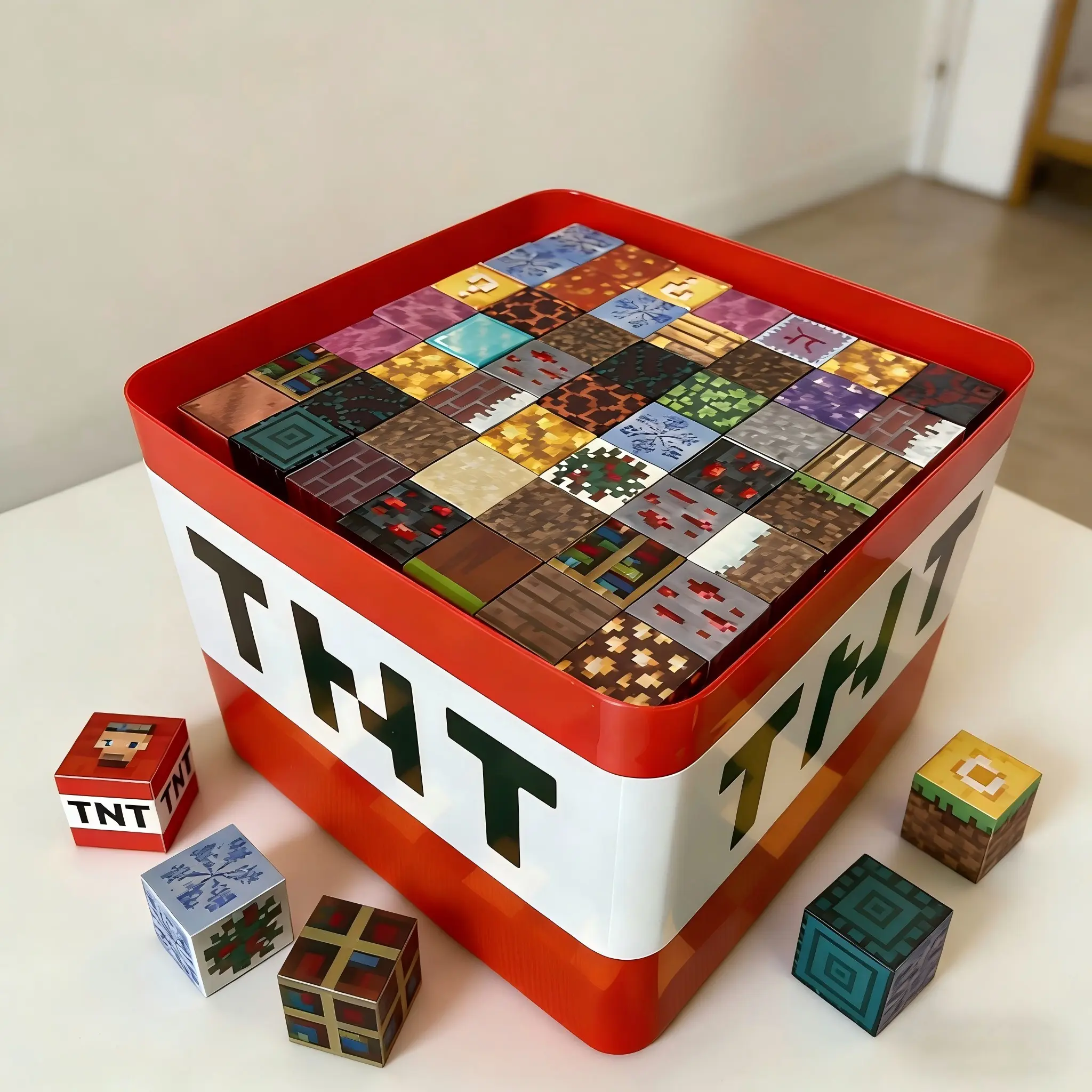 Tnt Magnetic Building Blocks Set, Magnetic Building Cubes, Safe Large Pieces, Creative Assembly Toy, Enhances Imagination, Fun Puzzle Gift for Kids