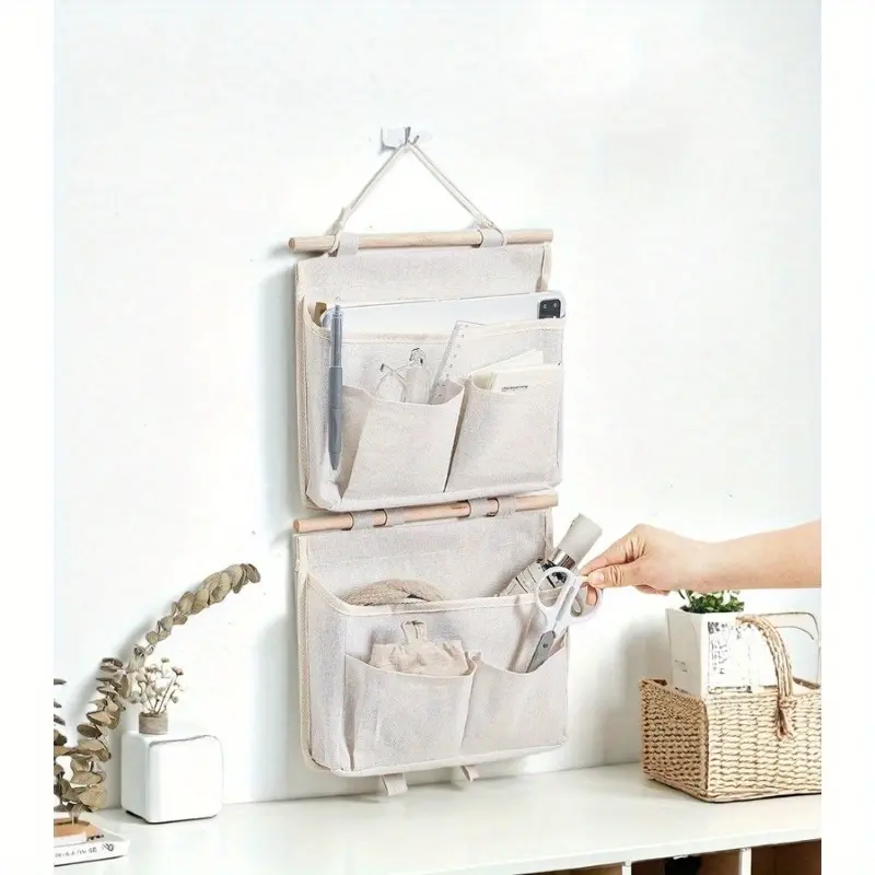 3pcs Over-the-door Wardrobe Hanging Organizer, Multi-pocket Storage Bag, Suitable for Home, Bedroom, and Wardrobe Door Organization