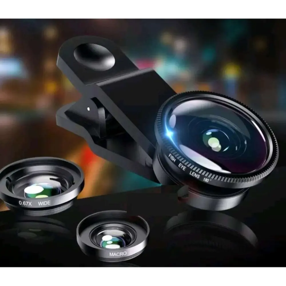 Universal Fisheye Lens for Mobile Phone Wide Angle Macro Photography Kit Compatible with All Smartphones