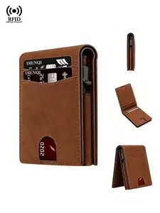Slim Minimalist RFID Blocking Aluminum Wallet, RFID Shielded Wallet, Simple Plain Multi Card Slots Wallet Business Design with Pop-Up Card Slots, ID Window, Bank Credit Card Holders Purses Money Clips Wallets for Women Men, Daily Use, Gifts