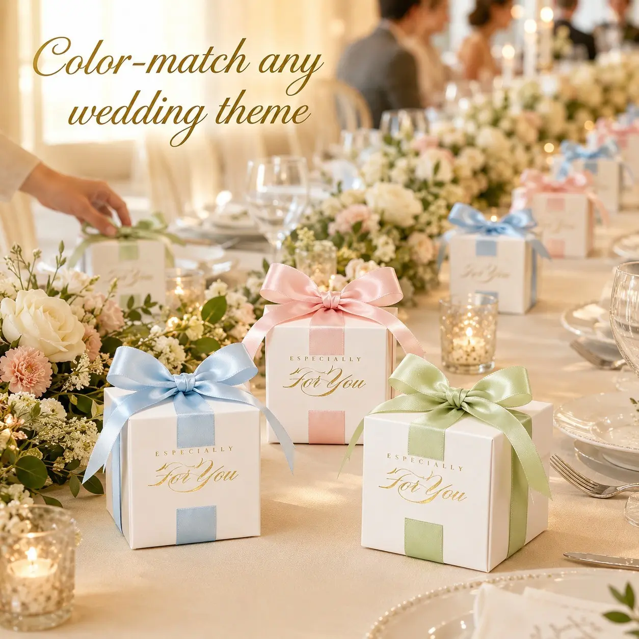 10pcs European Vintage Gold Foil Wedding Candy Boxes, Small Paper Candy Boxes, Elegant Wedding Gift Packaging, Creative Gift Packaging
