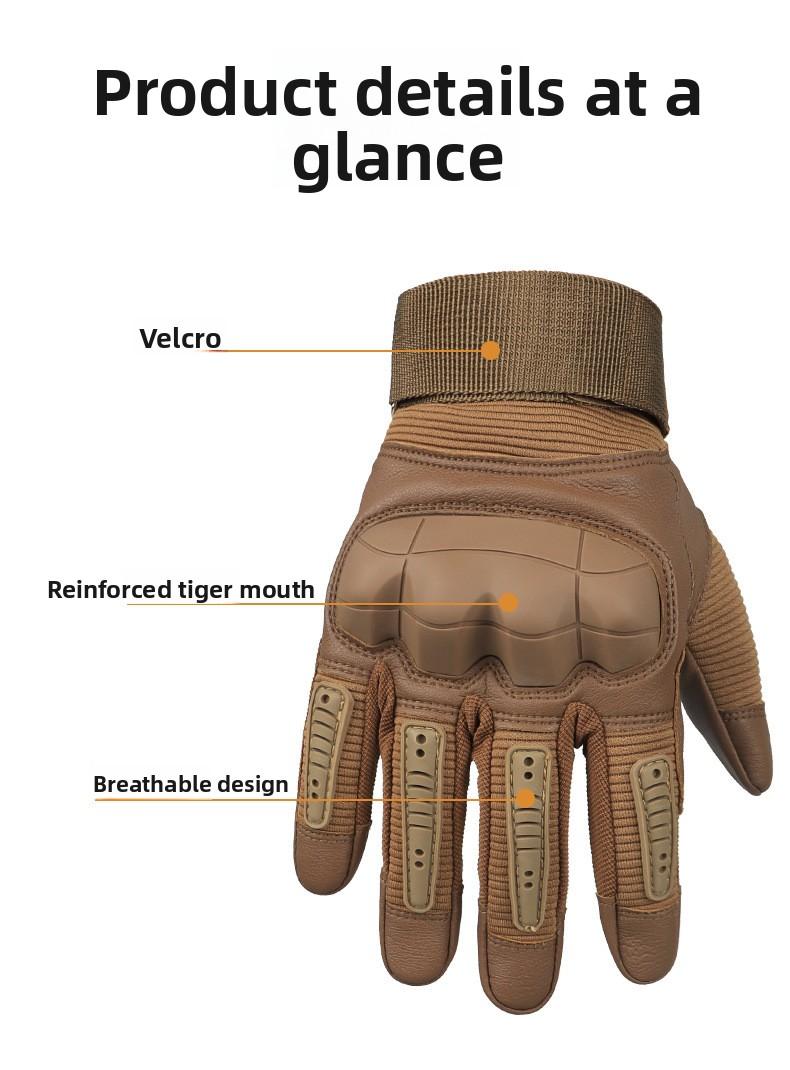 Five-finger touch screen tactical gloves outdoor sports mountaineering motorcycle wear-resistant combat gloves