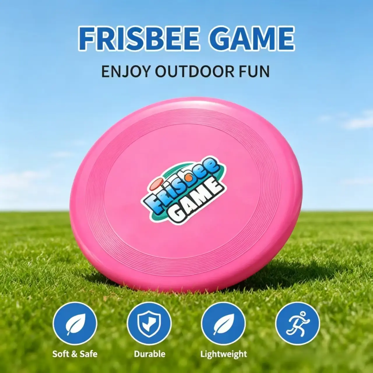 8.46 Inch Soft Flying Frisbee Colorful Lightweight Outdoor Travel Sports Disc Safe Beach Backyard Pool Family Game Toy for Kids Adults