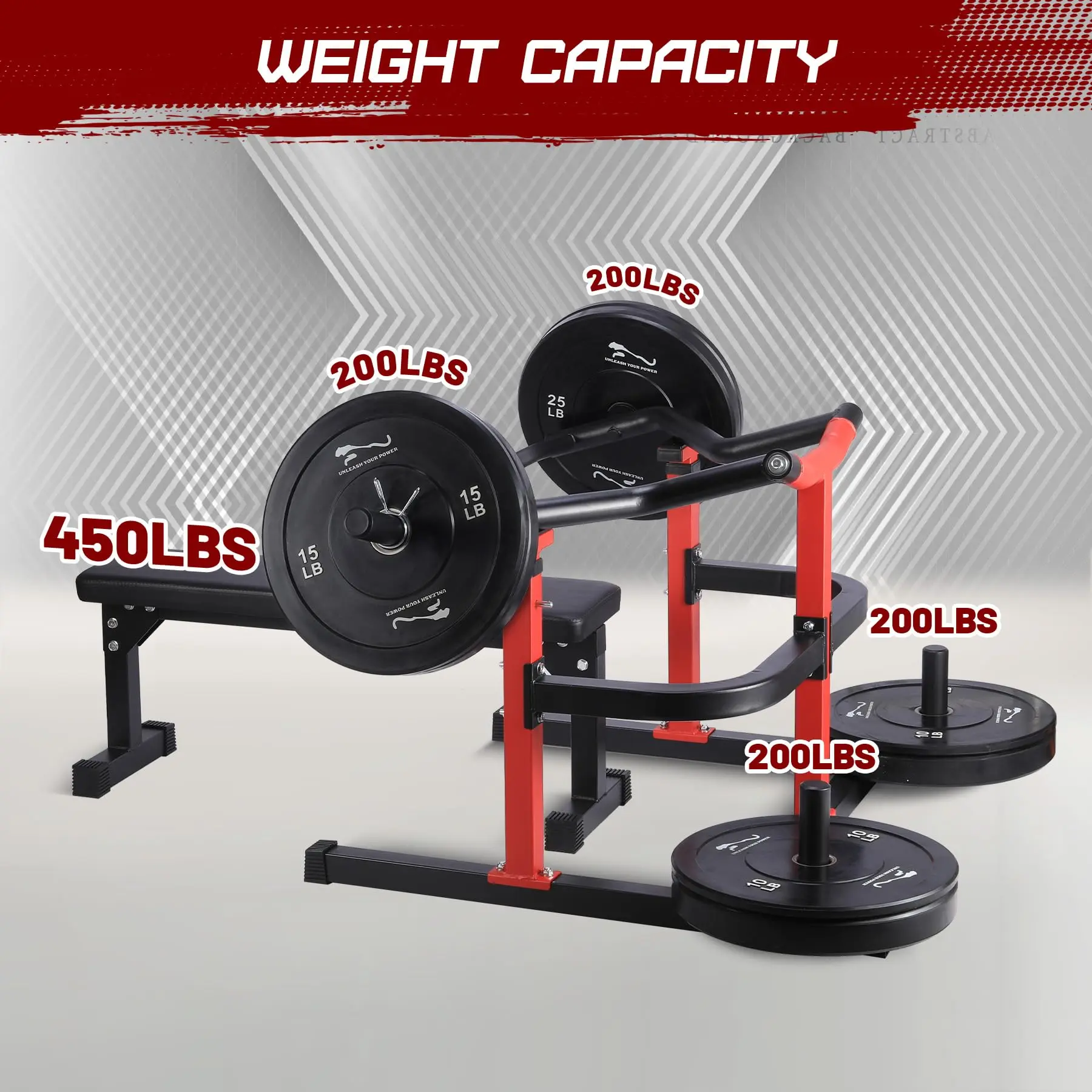 Chest Press Machine – Adjustable Flat Bench, Independent Converging Arms, Heavy-Duty Steel Bench Press Rack, Smooth Bearings