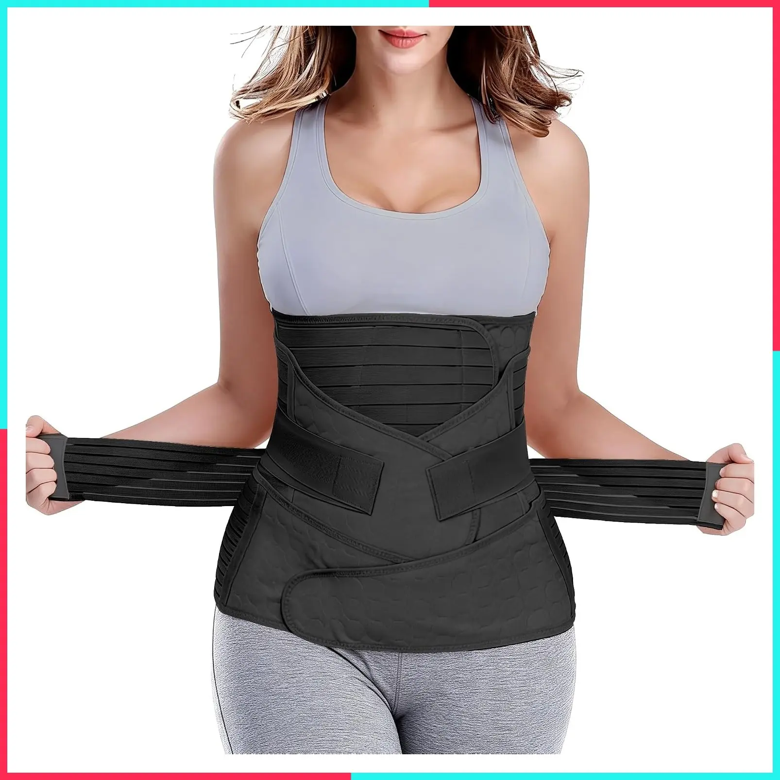 3 in 1 Postpartum Belly Wrap Recovery Band Belt Abdominal Binder