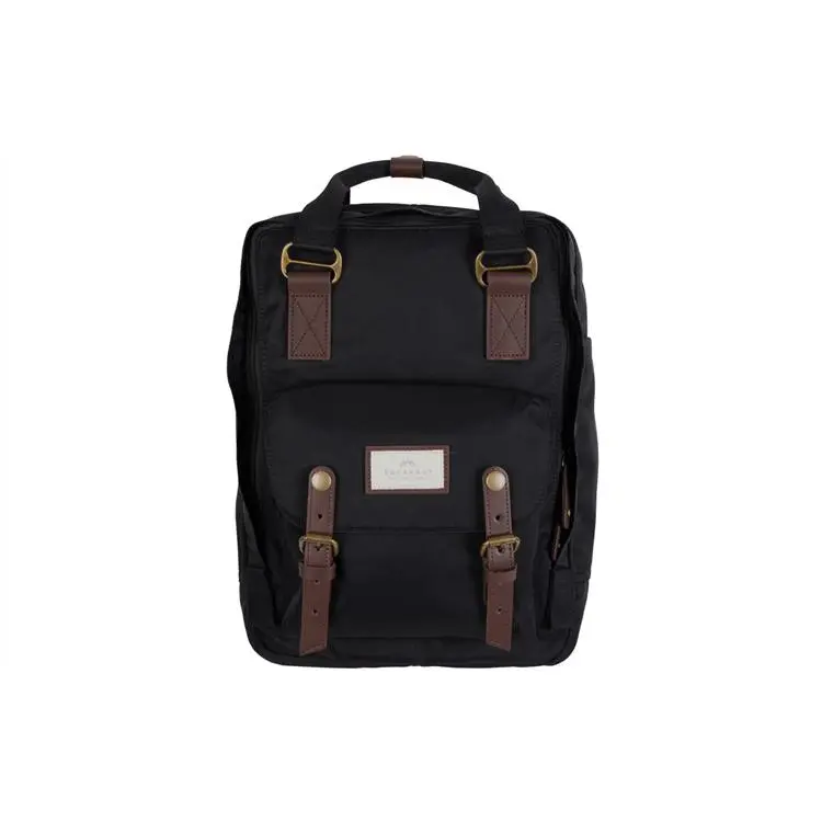 Dole Doughnut Macaroon Travel Laptop Backpack for Men and Women – Casual, Color-Blocked Nylon Bag in Black
