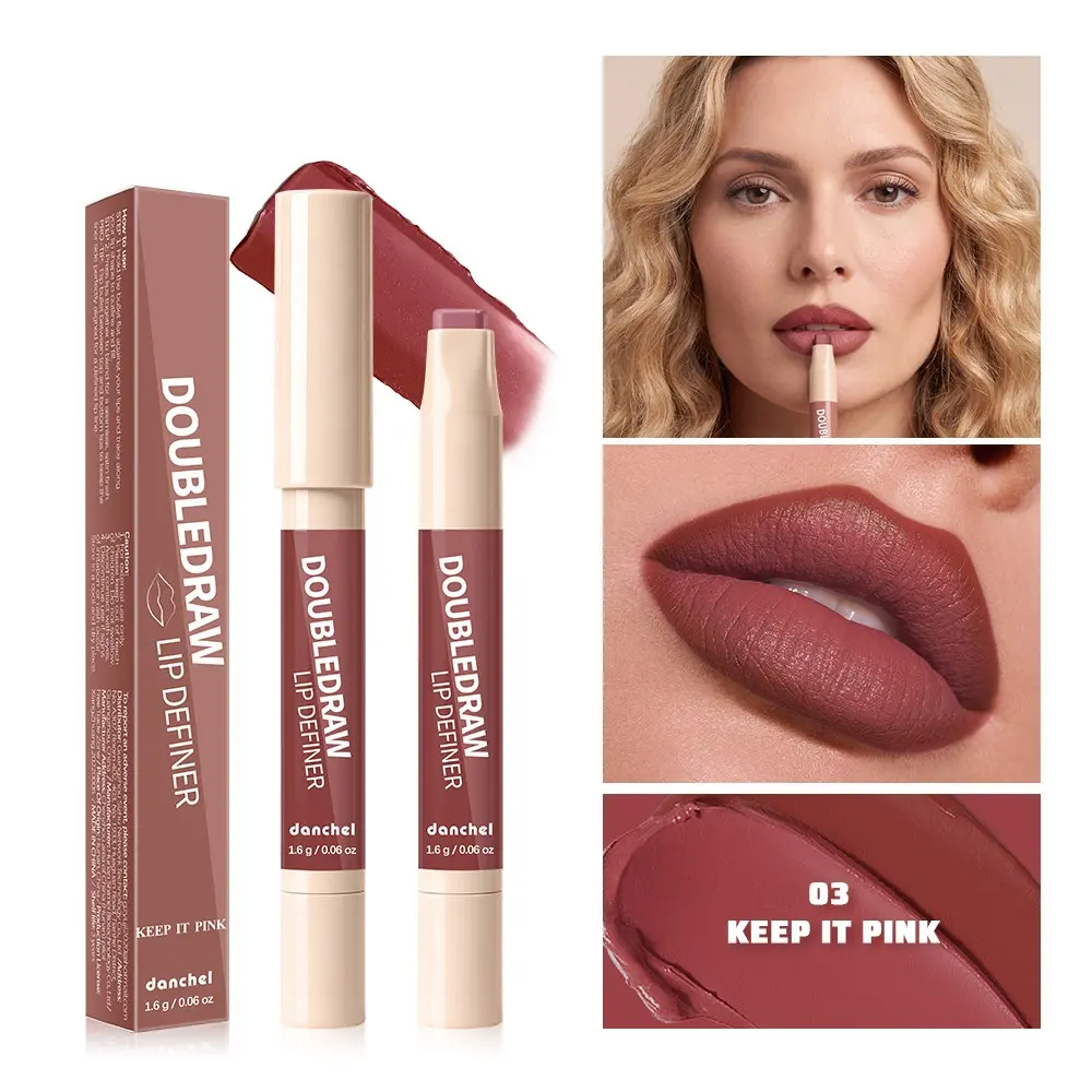 1pc Dual-Tone 2-in-1 Lipstick, Long-Lasting Wear, Easy Application, Velvet Finish,Two-In-One Dual-Color Gradient Lipstick That Doesn'T Easily Fade, Lip Gloss