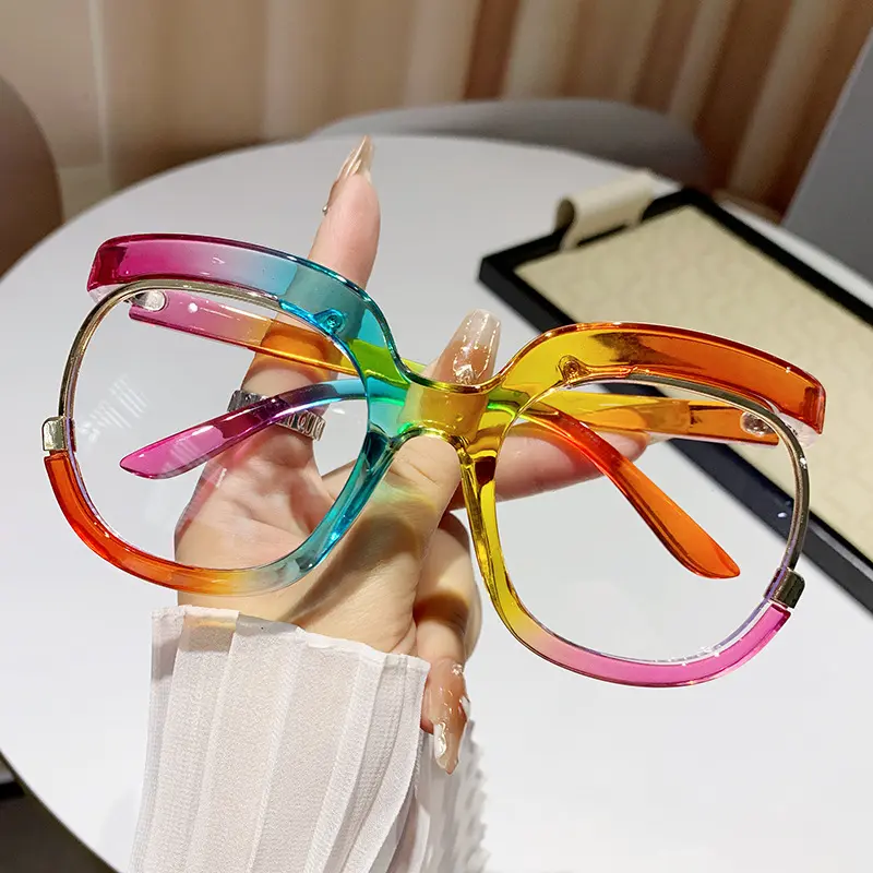 Women's Statement Eyeglass Frames, Trendy Semi-Rimless Tortoise Design with Metal Trim and Rubber Tips, Stylish Adult Eyewear for Daily Office Use, Custom Prescription Lens Compatible, Statement Frame Glasses, Office Daily