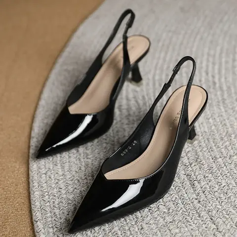 【Black Friday】Women’s Minimalist Fashion Versatile Pointed-Toe Slingback Pumps, Ideal for Office and Daily Wear, Korean Style Footwear, Elegant Dress Shoes #GLOBAL PICKS