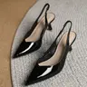 【Black Friday】Women’s Minimalist Fashion Versatile Pointed-Toe Slingback Pumps, Ideal for Office and Daily Wear, Korean Style Footwear, Elegant Dress Shoes #GLOBAL PICKS