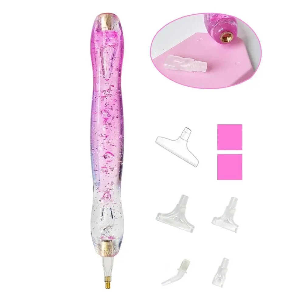 Resin diamond brush set, manicure tool set, diamond painting tool kit, including threaded pen tip and glue