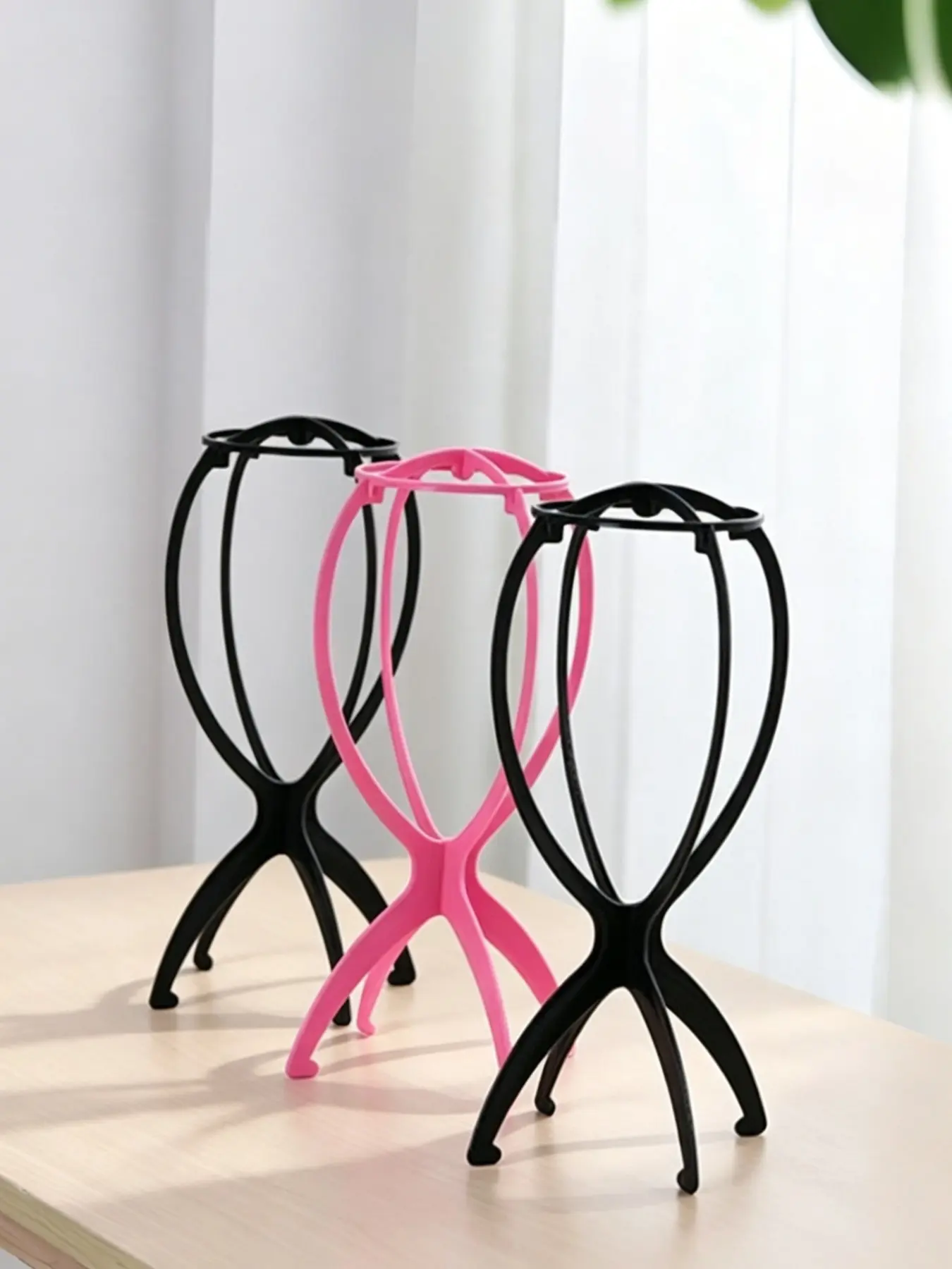3 pieces Wig Stand, Wig Head Stand, Wig Holder for Multiple Wigs, Durable & Secure Design, Ideal for Styling & Displaying, Mannequin Head Stand