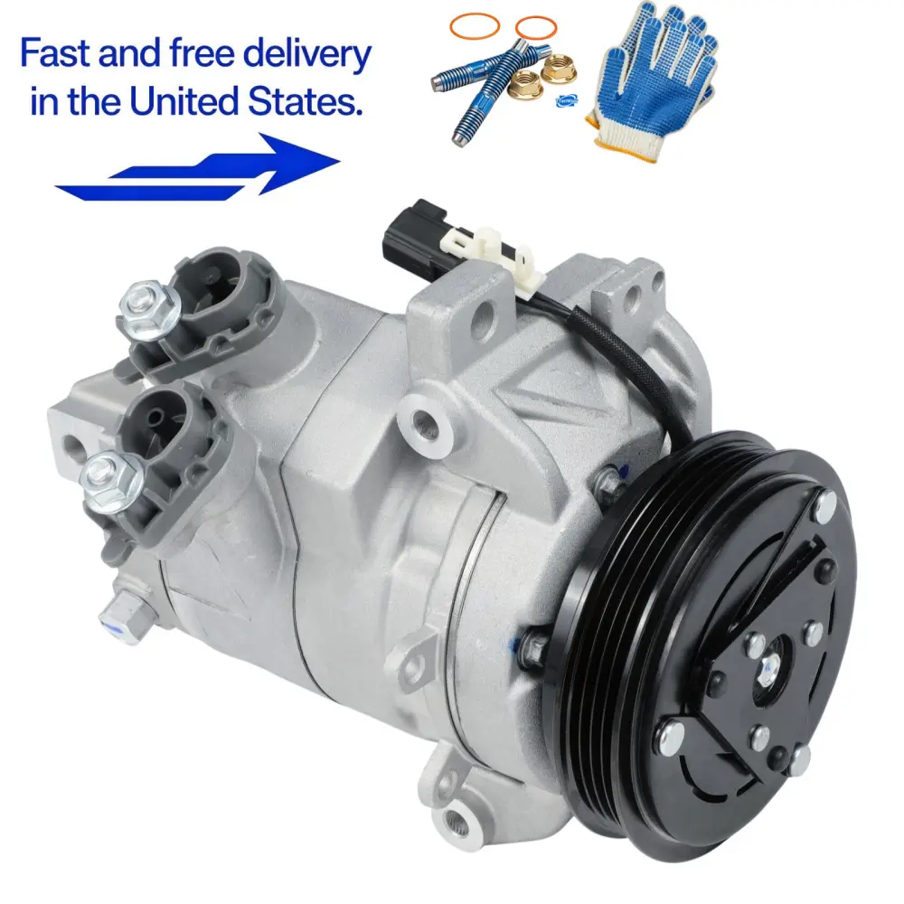 New A/C Compressor Unit with Clutch & Aluminum Body for Ford F-150 3.3L (2015-2020), Part CO 29259C, Ideal for A/C Repair Needs