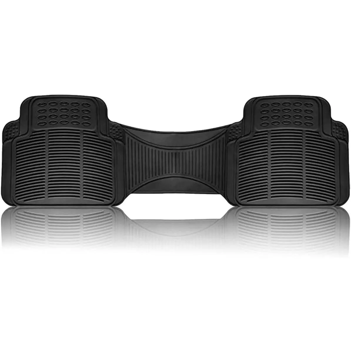 Floor Mat Runner - Rubber Rear Floor Mat Liner - Black  Seat Liner - Auto Trimmable  Fit Rug for