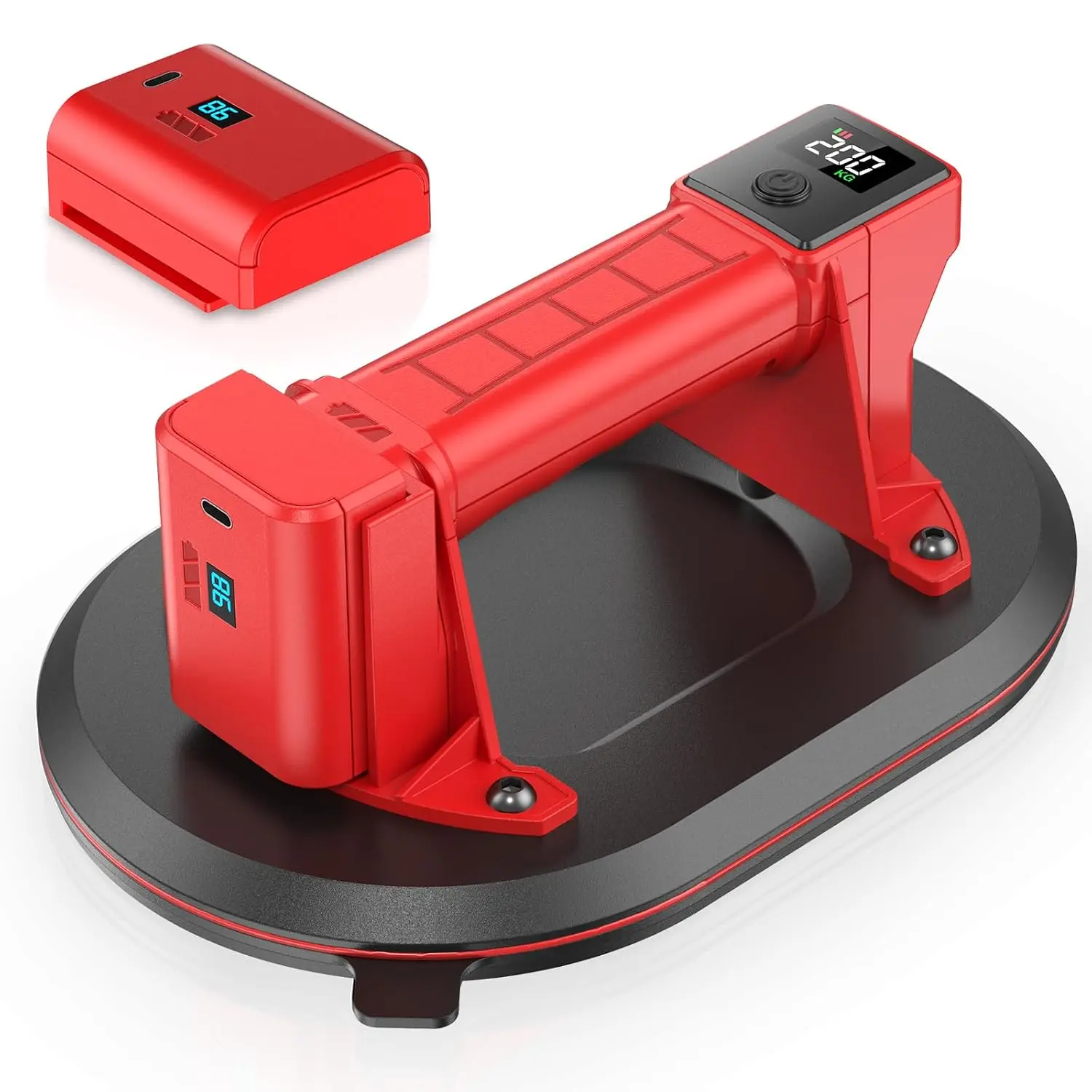 16V MAX Duty Vacuum Suction Cup Lifter, 440 lbs Load Electric Suction Cups for Tile Window Lifting & Moving